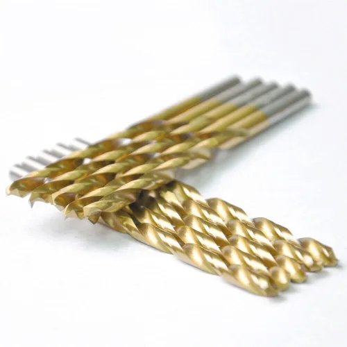 Juego de brocas de titanio, 10 brocas HSS Jobber de 11/64 pulgadas, taladro de longitud de acero de alta velocidad 4341 para perforar en acero