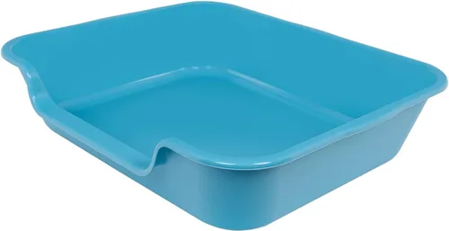 Miniatura 10 de 1 paquete de caja de arena extra grande para gatos (material ABS), corral de arena para gatos mayores de entrada baja para gatos geriátricos