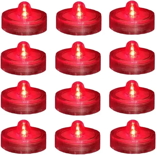 Miniatura 13 de Luz LED brillante sin llama, funciona con pilas, vela de té sumergible impermeable, decoración de jarrón bajo el agua para fiestas y bodas, paquete