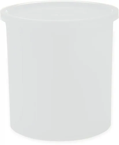 Recipientes Carlisle de color liso, de forma redonda, con tapas, capacidad de 1,2–4 cuarto de galón, Blanco, 1