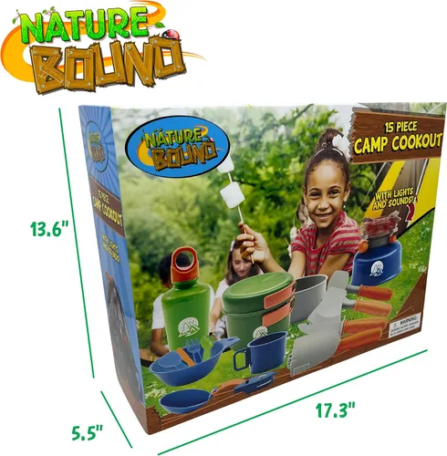 Miniatura 2 de Nature Bound Camp Cookout Set - un emocionante juego de campamento de 15 piezas para niños, juguete perfecto para jugar al aire libre para niños