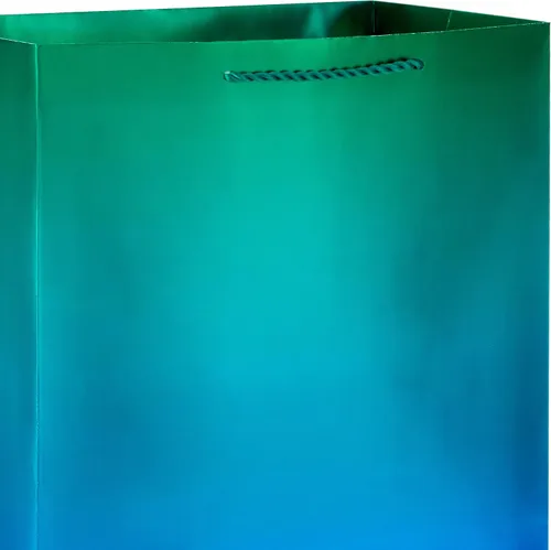Miniatura 4 de Hallmark Surtido de bolsas de regalo iridiscentes grandes de 13 pulgadas (3 bolsas: gradiente de arco iris - azul/verde, oro/plata, morado/rojo)