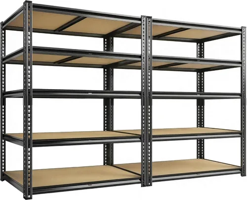Miniatura 11 de Estantería de Garaje de 48" de Ancho, Estantes de Almacenamiento de 3050 LBS Resistentes, Unidad de Estantería Metálica de 5 Niveles Ajustable
