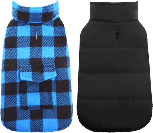 Miniatura 7 de Kuoser - Abrigo de invierno para perro de estilo británico, resistente al viento, ropa para perros, chaquetas para perros, chaleco para perros