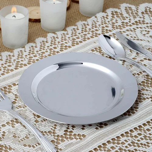 Miniatura 13 de Efavormart - Paquete de 10 platos de plástico transparente para fiestas, platos redondos desechables de postre de ensalada de 7.5 pulgadas con borde