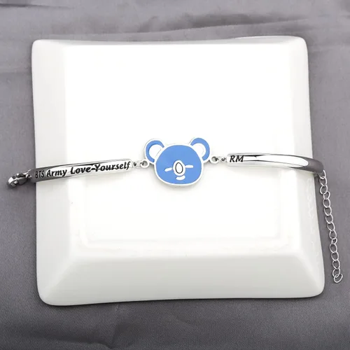 Miniatura 5 de MTYCTWED Love Yourself Pulsera Kpop Star Charm Pulsera de doble bucle regalo inspirador para amantes de la música, regalo de joyería para niñas