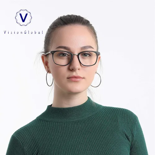 Miniatura 5 de VisionGlobal Blue Light Blocking Glasses for Women/Men, Anti Eyestrain, Computer Reading, TV Glasses, Stylish Square Frame