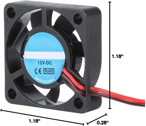 Miniatura 10 de Mini ventilador de enfriamiento sin escobillas, PH2.0 2Pin 12V Mini ventilador de refrigeración sin escobillas 1.181x1.181x0.276 in 3007 12V Mini DC