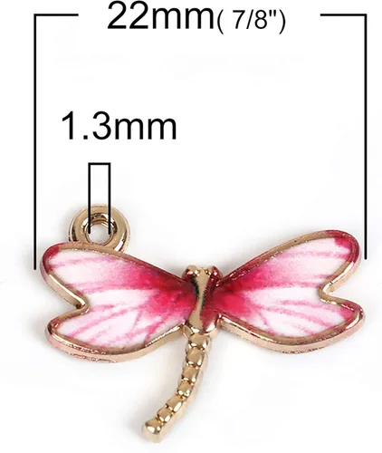 Miniatura 2 de Mossy - Abalorio de cabina esmaltado y dorado para pulseras de abalorios grandes