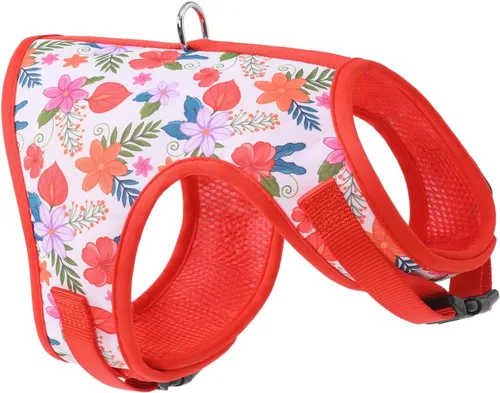 Miniatura 16 de Mile High Life Arnés para perro, chaleco floral de malla de aire para perros y gatos pequeños de 20 libras, fácil de poner, cierre fácil ajustable