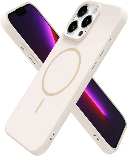 Miniatura 241 de oakxco Funda de silicona Mag Safe para iPhone 17 Pro Max, funda magnética delgada y fina compatible con carga inalámbrica MagSafe, bonita funda Negro