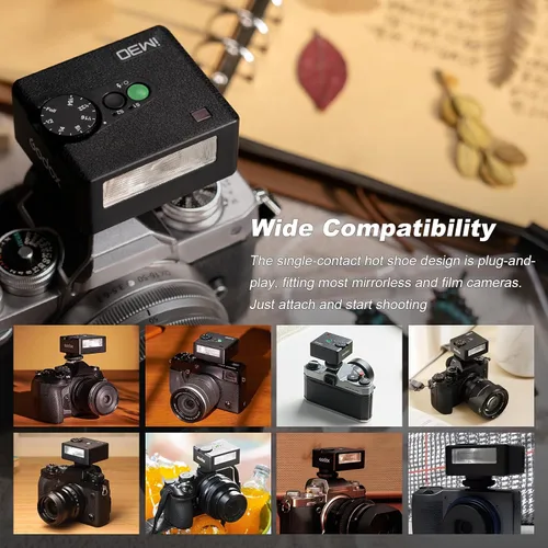 Miniatura 7 de Godox iM30 Mini Flash con Difusor para Canon, Nikon, Sony, Fuji, Olympus con Hotshoe de Contacto Único, Speedlite GN15, Ajuste de Potencia de 7