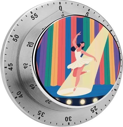 Miniatura 12 de Cute Rabbit 1 Kitchen Timer - Mechanical Visual Timer, Stainless Steel Digital Timers with Magnetic Base Egg Timers for Hard Boiled Eggs 60-Minute