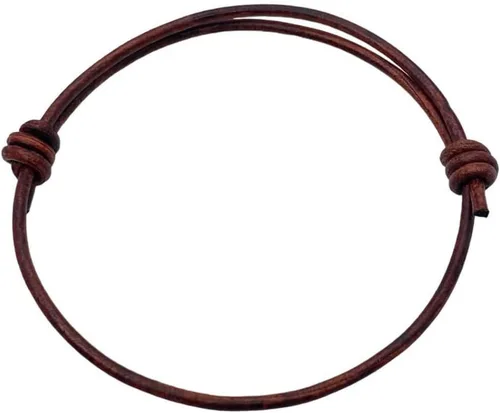 Miniatura 10 de Pulsera de cuero genuino de 2 mm para hombres - Pulsera ajustable hecha a mano, pulsera de cuero minimalista, accesorios simples, cuero premium