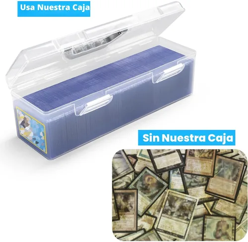 Miniatura 5 de SUNEZLGO Caja de almacenamiento para Toploader, caja de almacenamiento de tarjetas intercambiables de plástico, estuche de naipes de juego, grande