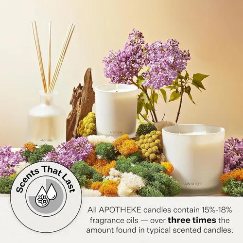 Miniatura 5 de Apotheke Velas perfumadas exclusivas para el hogar, lavanda Hinoki, 10.5 onzas, cera de soja, no tóxica, tarro grande blanco, velas de lujo regalos