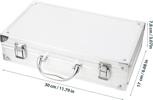 Miniatura 5 de Toyvian Maletín rígido de aluminio con inserto de espuma personalizable para instrumentos de prueba, cámaras, herramientas, piezas y accesorios