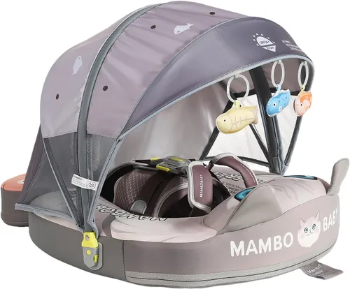 Miniatura 16 de Mambobaby Float Deluxe - Flotador de piscina para bebés: entrenador de natación seguro y cómodo para bebés y niños pequeños, diseño no inflable, Rosa