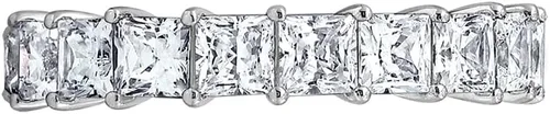 Miniatura 28 de Amazon Essentials Anillo de plata de ley con corte princesa hecho con circonita cúbica Infinite Elements (anteriormente colección Amazon)