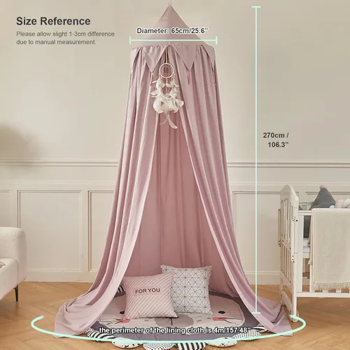 Miniatura 3 de Toldo de cama para niños, cortina de cama para niñas, decoración de habitación, casa colgante, castillo, rincón de lectura, toldo de ensueño