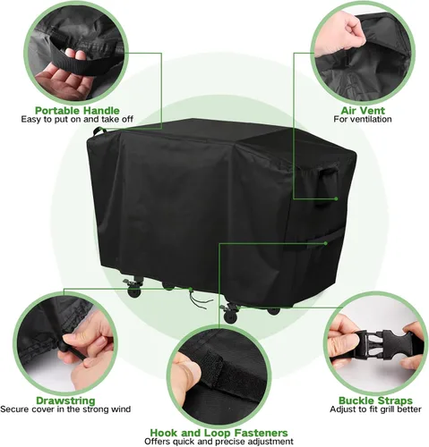 Miniatura 5 de Fundas para parrilla Blackstone Modelo 2350 2401 de 22 pulgadas, cubierta de barbacoa para parrilla Blackstone de 2 quemadores de 22 pulgadas