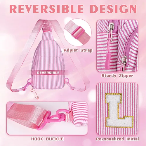 Miniatura 5 de YOOLIFE Bolso bandolera con inicial para niñas, regalos para mujeres y niñas, riñonera con inicial, monederos de regalo para niñas, regalos