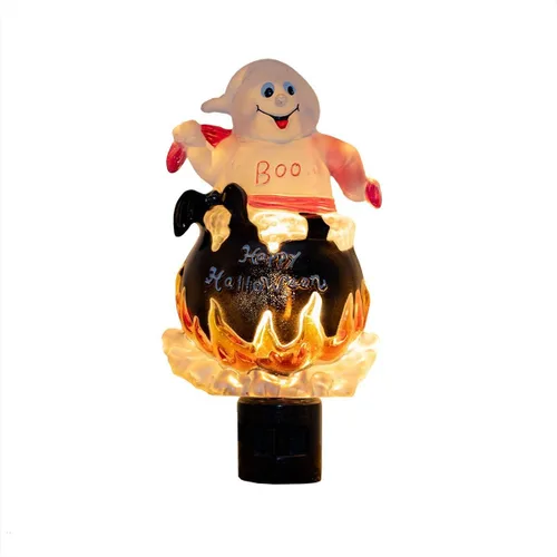 Miniatura 10 de Novelty Lights Lámpara LED copo de nieve blanco puro decoración de Navidad luz nocturna con enchufe giratorio