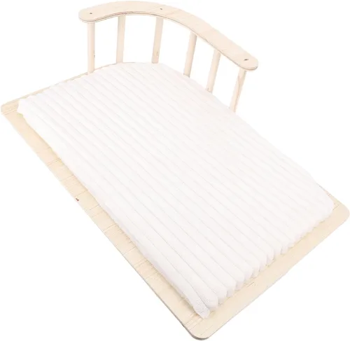 Miniatura 9 de Elevated Cat Bed Raised Cat Bed Wooden Hammock with Soft Warm Cushion & Fence for Small Dogs Cats Easy Assembly Cleaning (Striped Style)