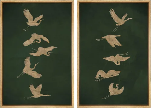 Miniatura 43 de SIGNWIN Lienzo enmarcado para pared, ilustraciones abstractas texturizadas en tonos beige terrosos, arte moderno, decorativo, contemporáneo