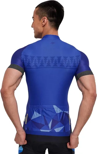 Miniatura 8 de Santic Camiseta de ciclismo para hombre, manga corta, camisas de ciclismo de montaña, chaqueta de bicicleta con bolsillos