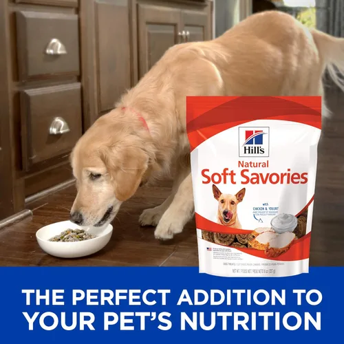 Miniatura 4 de Hill's Salados suaves naturales, para todas las etapas de la vida, gran sabor, golosinas para perros, pollo y yogur, bolsa de 8 onzas