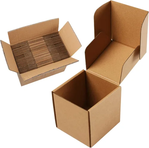 Miniatura 28 de Cajas de cartón negro de 4 x 4 x 2, paquete de 30 cajas de envío pequeñas para correo de pequeñas empresas, embalaje corrugado