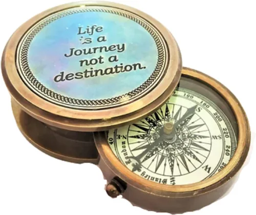 Miniatura 9 de Decor&More Reloj de escritorio elegante de una cara con brújula antigua para rastrear senderismo atemporal decoración del hogar, regalo ideal