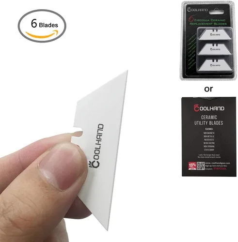 Miniatura 2 de Cool Hand Cuchilla de cerámica de circonio, cuchillas de repuesto, cortador de caja, 6 unidades por paquete, cuchillo Stanley, buena opción
