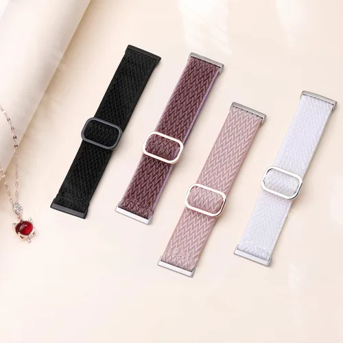 Miniatura 4 de Ouwegaga Banda elástica compatible con Fitbit Versa 4 bandas/Sense 2/Sense/Versa 3 bandas para mujeres y hombres, correa deportiva ajustable
