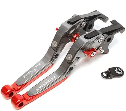 Miniatura 9 de para Yamaha para Xmax 300 para Techmax para X-MAX 125 300 2020 2022 Manetas de freno de embrague con bloqueo de estacionamiento (color negro y azul)