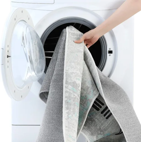 Miniatura 6 de SUSSEXHOME Tapetes de cocina antideslizantes lavables para piso, alfombra de pasillo ultra fina de pelo bajo para lavandería, entrada, baño, tapetes