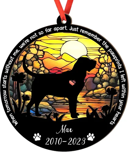 Miniatura 62 de Adorno personalizado para atrapasoles de sabueso afgano, adorno de Navidad de sabueso afgano – Regalo para perro amante, sabueso afgano