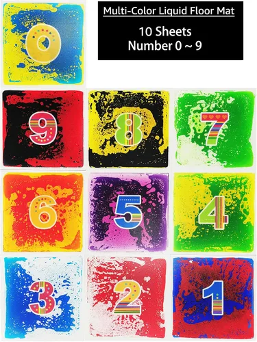 Miniatura 4 de Art3d Azulejos sensoriales para habitación de 10 azulejos, multicolor, tapete de juego para niños, azulejos grandes de 19.7 pulgadas, 27 pies