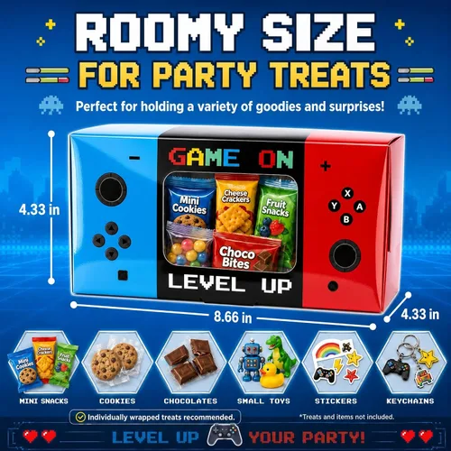 Miniatura 3 de Shescrzionu Cajas de Recuerdos de Fiesta de Videojuegos 12 PCS-Recuerdos Perfectos de Fiesta Gamer, Cajas de Recuerdos de Fiesta con Ventana, color14