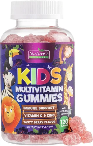 Miniatura 10 de Multivitamínico para niños - Gomitas completas de multivitamínico diario para niños con vitamina D, vitaminas B, zinc y más - Energía, enfoque