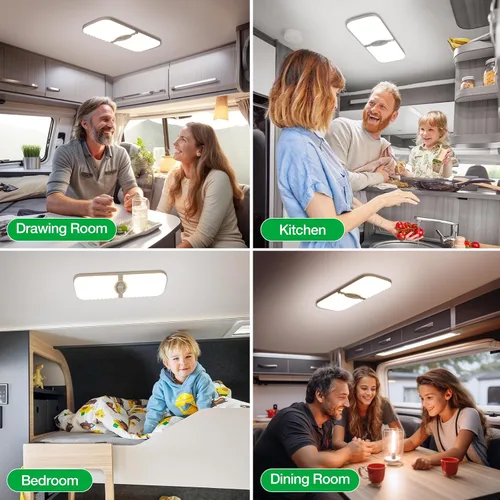 Miniatura 4 de Aaleds Luces interiores de caravana, luces LED de 12 voltios de 1200 lm, luces de cámper de 12.5 W, luces LED de RV para interiores de 12 V, luz
