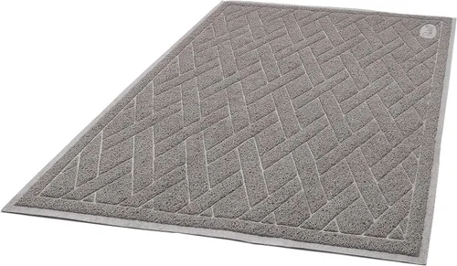 Miniatura 5 de Pawkin Tapete de arena para gatos, Jumbo XXL, 4 x 3 pies, se adapta a dos cajas de arena o cobertura adicional para una caja, gris