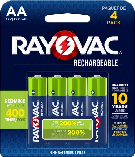 Miniatura 8 de Rayovac Baterías AA recargables, baterías recargables dobles A (4 unidades)