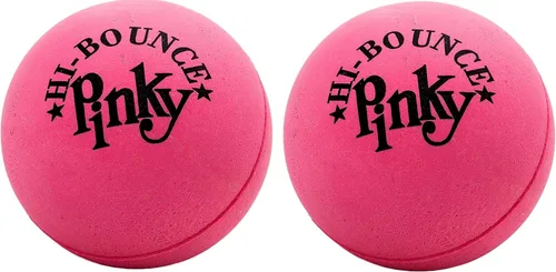 JA-RU Hi-Bounce Pinky Ball (paquete de 2). Pelotas de goma para niños. Juguete pequeño rosa para aliviar el estrés. Recuerdos de fiesta deportiva