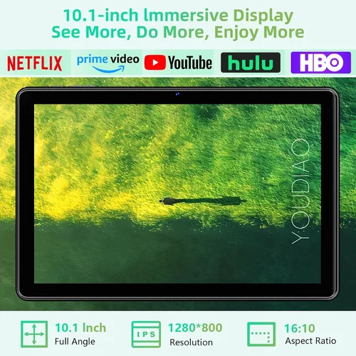 Miniatura 5 de Raemond Tableta Android 15 de 10 pulgadas, 18GB RAM 128GB ROM 1TB Expand, procesador Octa-Core, 1280x800 IPS Widevine L1, WiFi 6, cámara dual