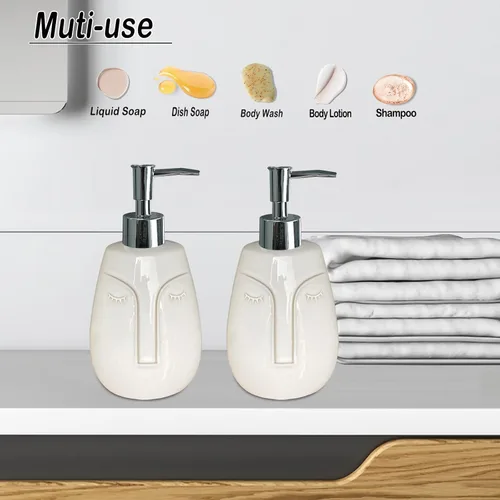 Miniatura 4 de Dispensador de jabón de loción para niña, dispensador de jabón líquido recargable para manos, dispensador de jabón de cocina premium (negro)