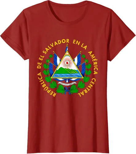 Miniatura 73 de Camiseta con diseño de emblema de la bandera de El Salvador