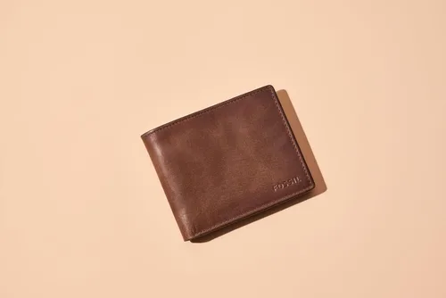 Miniatura 25 de Fossil Derrick - Cartera plegable de piel con bloqueo RFID y ventana de identificación abatible para hombre