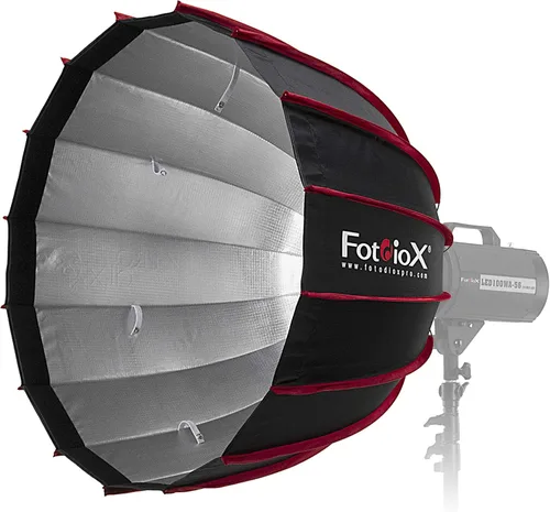 Miniatura 4 de Fotodiox Caja de luz parabólica EZ-Pro DLX de 28 pulgadas con Bowens Gemini y Calumet Travelite - Caja de luz plegable rápida de 28 pulgadas